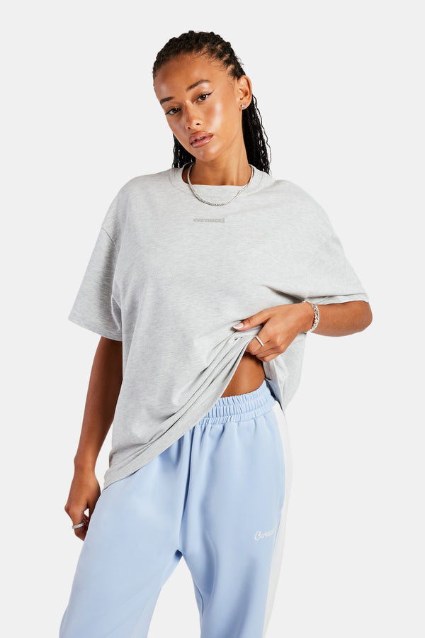 Cernucci Tonal Oversized T-Shirt - Ash Grey