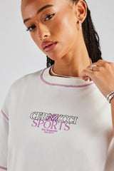 Contrast Stitch Sports Oversized T-Shirt