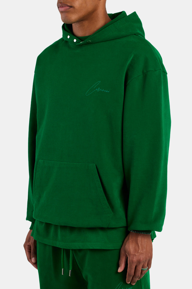 Cernucci Font Hoodie - Dark Green