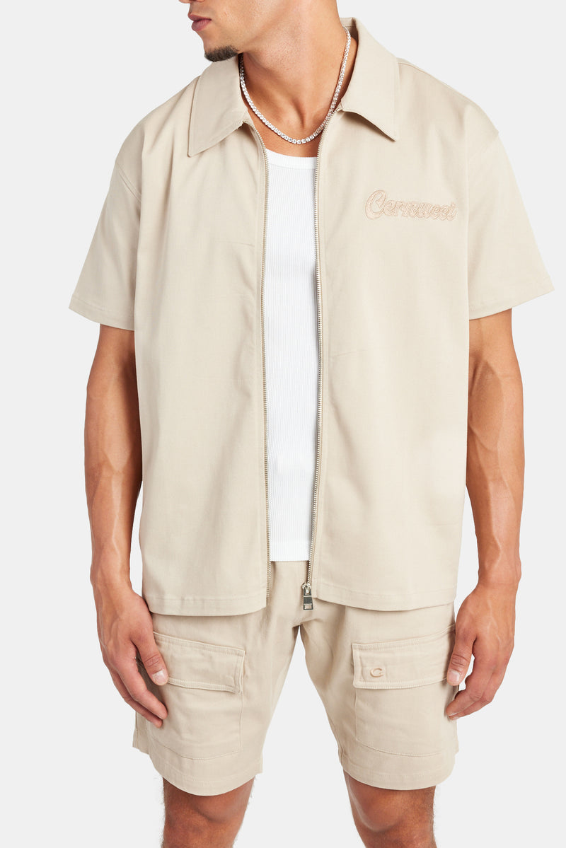 Cernucci Zip Twill Shirt