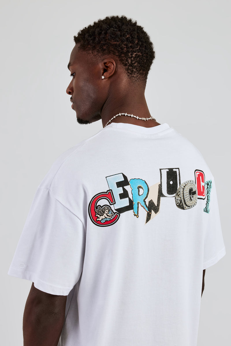 Cernucci Back Print Oversized T-Shirt