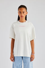 Oversized Back Print T-Shirt - Off White