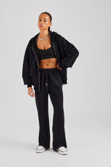 Ladies Wide Leg Jogger - Black