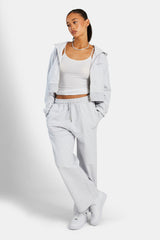 Ladies Wide Leg Jogger - Grey Marl