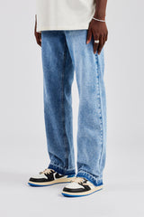 Relaxed Two Tone Relaxed Jeans - Blue