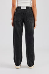 Ladies Straight Leg Jeans  - Black