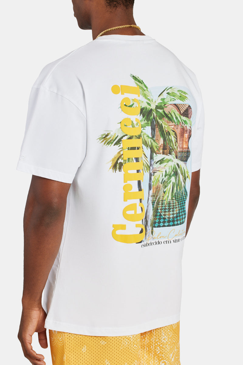 Cernucci Palm Collection Graphic T-Shirt - White