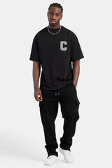 Cernucci Pearl Oversized T-Shirt - BLACK