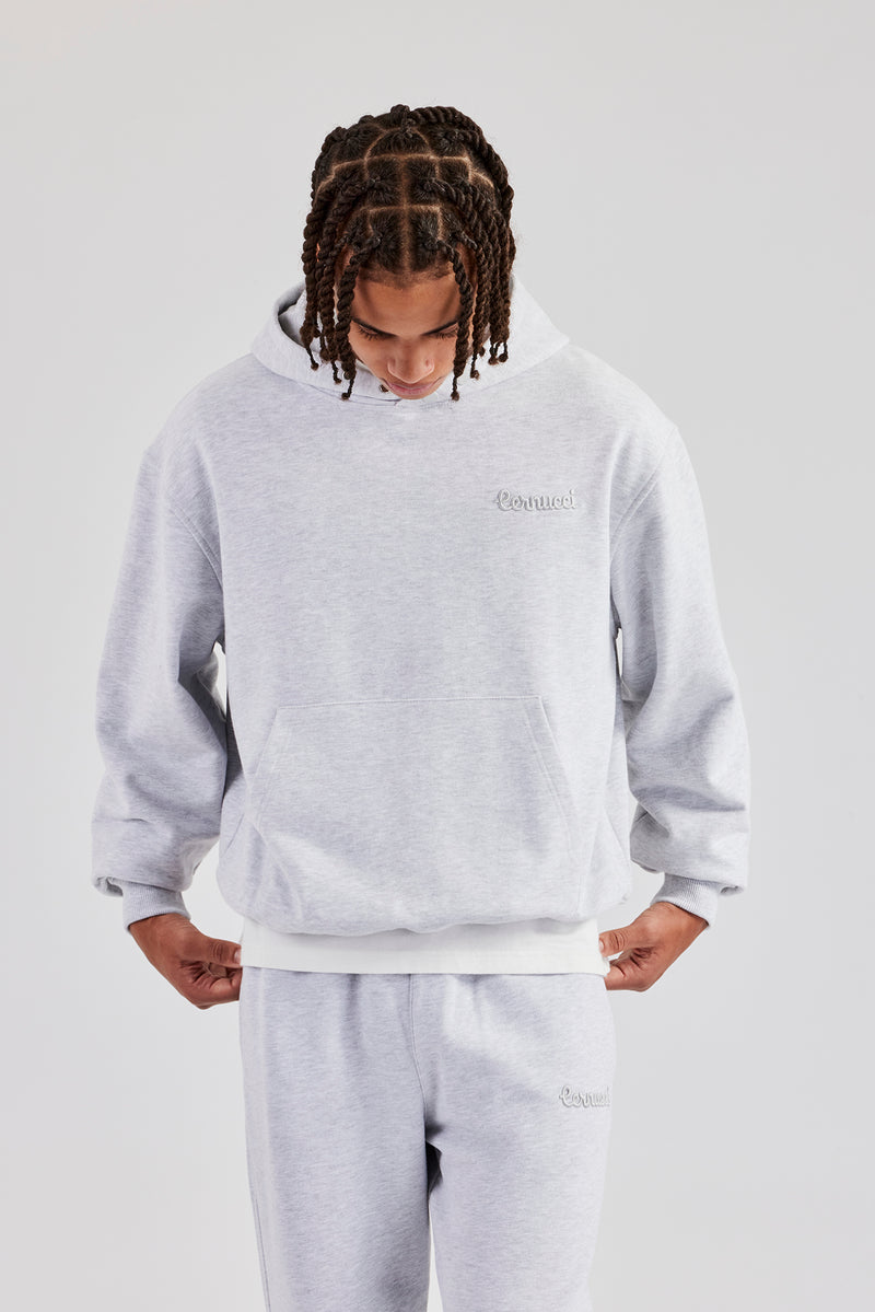 Tonal Oversized Hoodie - Ash Grey