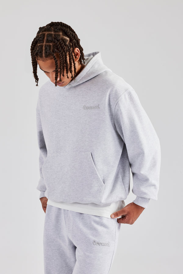 Tonal Oversized Hoodie - Ash Grey