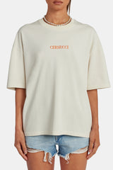 Cernucci Flower Stamp Graphic T-Shirt - Ecru