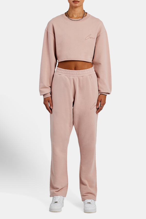 Straight Leg Jogger - Dusky Pink