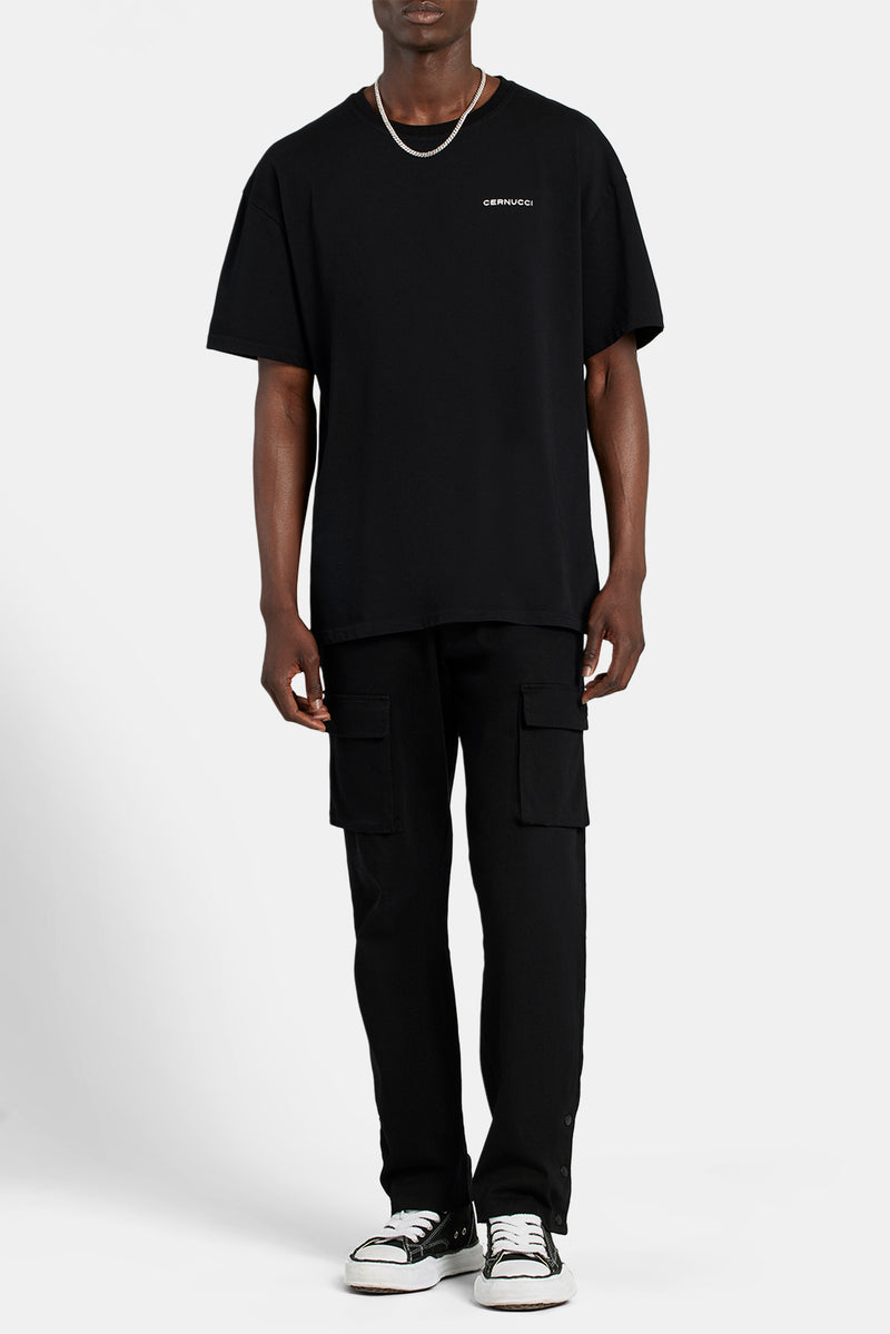 Oversized Palm T-Shirt - Black