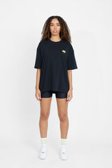 Oversized Palm Print T-Shirt - Black