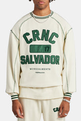 Crnc Applique Salvador Varsity Sweatshirt - Ecru