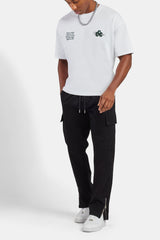 Zip Hem Cargo Trouser - Black