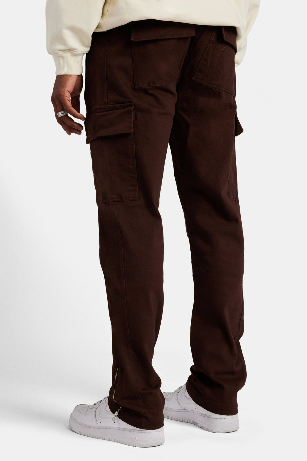 Zip Hem Cargo Trouser - Chocolate | Mens Bottoms | Shop Cargo Trousers ...