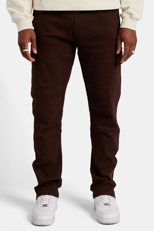 Zip Hem Cargo Trouser - Chocolate