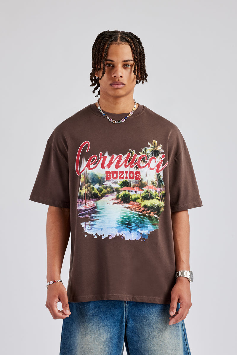 Buzios Oversized T-Shirt - Chocolate