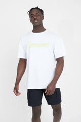 Oversized Cernucci Outline T-Shirt - White