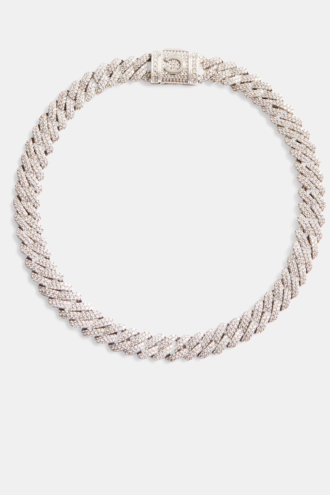 Womens 10mm Diamond Prong Cuban Choker - White Gold | Womens Chains | Shop  Chokers at CERNUCCI.COM – Cernucci