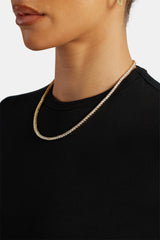 Womens 3mm Gold Plated Tennis Chain