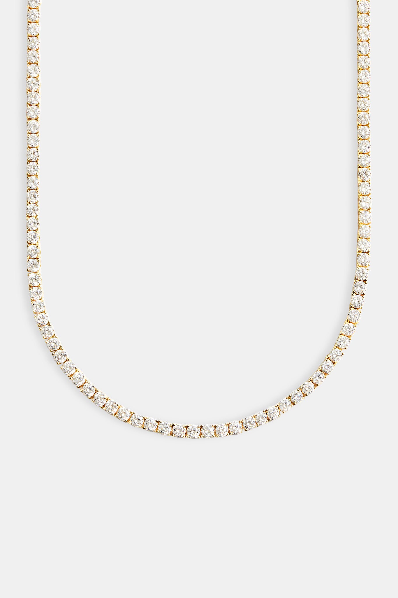 24k online Gold Plated 5mm Tennis Chain Necklace