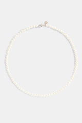 Womens 4mm Pearl Necklace