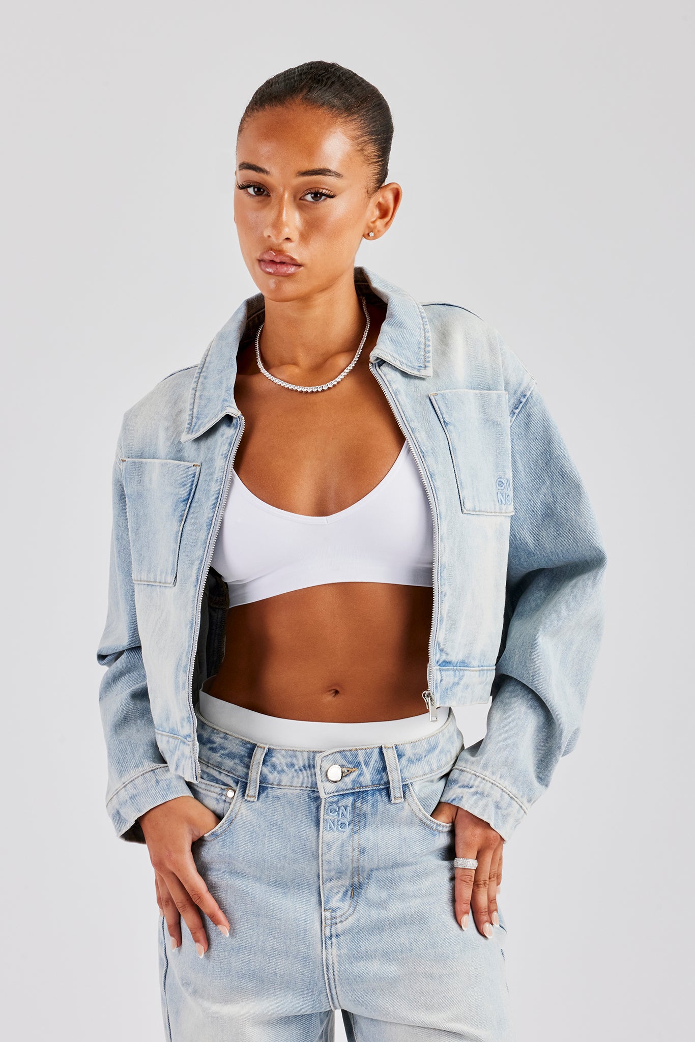 Midriff jean jacket best sale