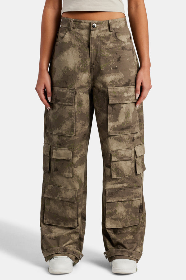 Baggy Multi Pocket Camo Cargo Trouser - Camo