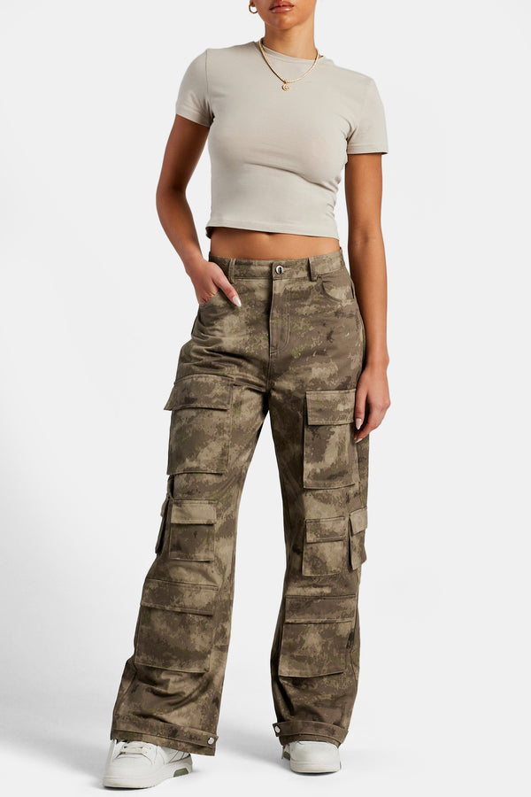 Baggy Multi Pocket Camo Cargo Trouser - Camo