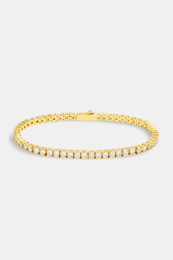 3mm Tennis Bracelet - Gold