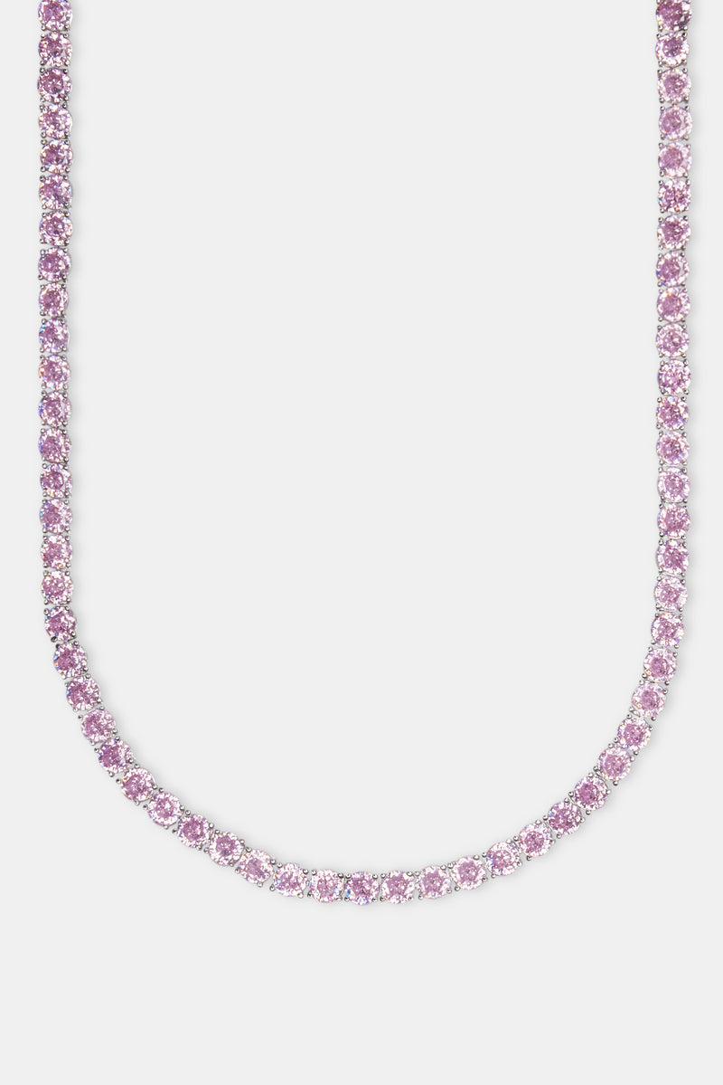 5mm Pastel Pink Tennis Chain