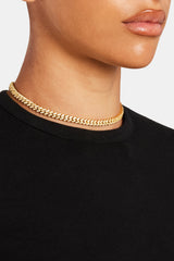 6mm Gold Plated Iced Cuban Chain Choker