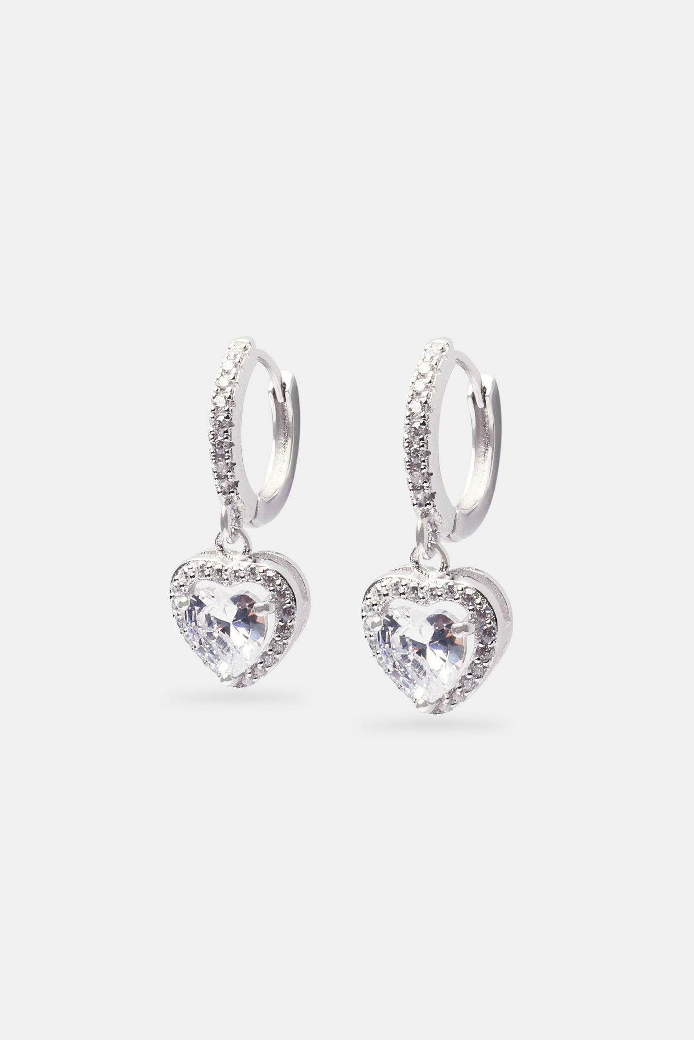 Heart Drop Earrings - White | Womens Earrings | Shop Drop Earrings at ...