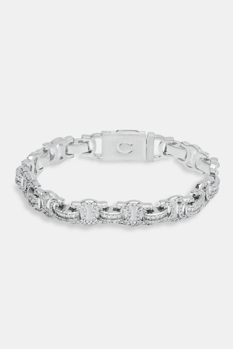 Iced Byzantine Bracelet - White