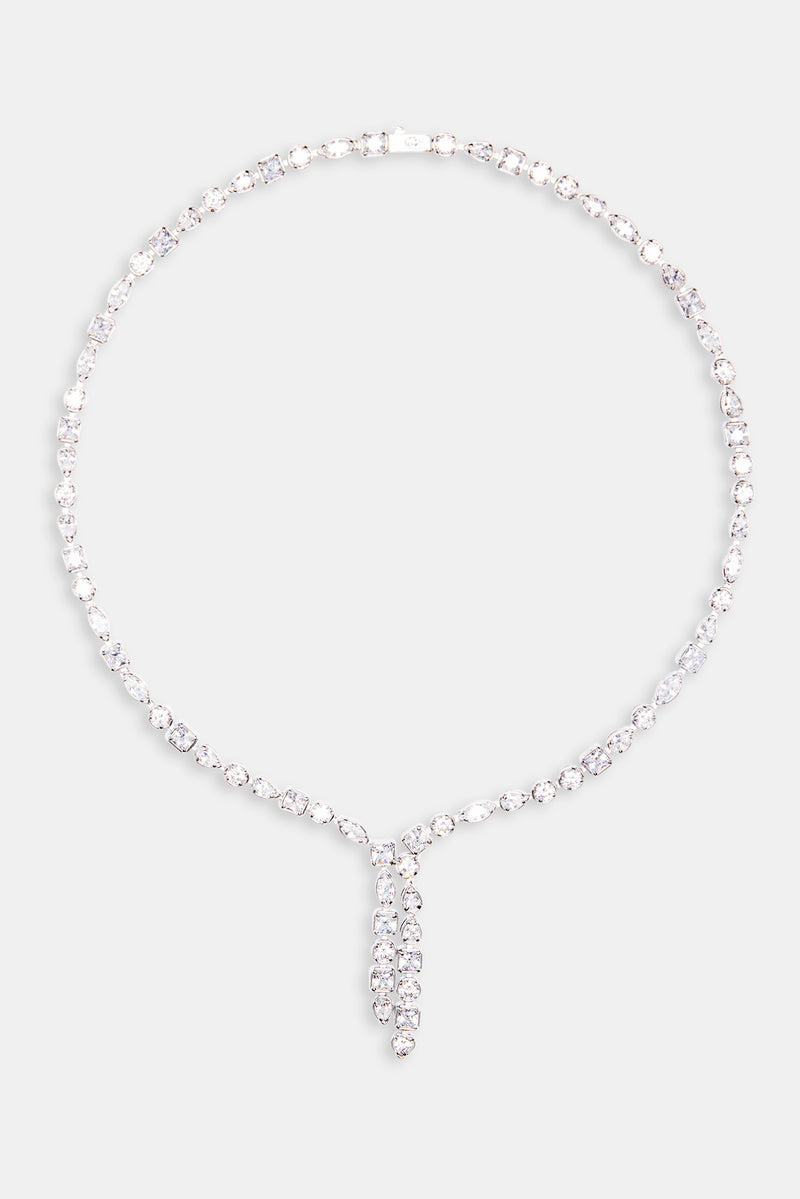 5mm Iced CZ Mixed Shape Drop Tennis Chain