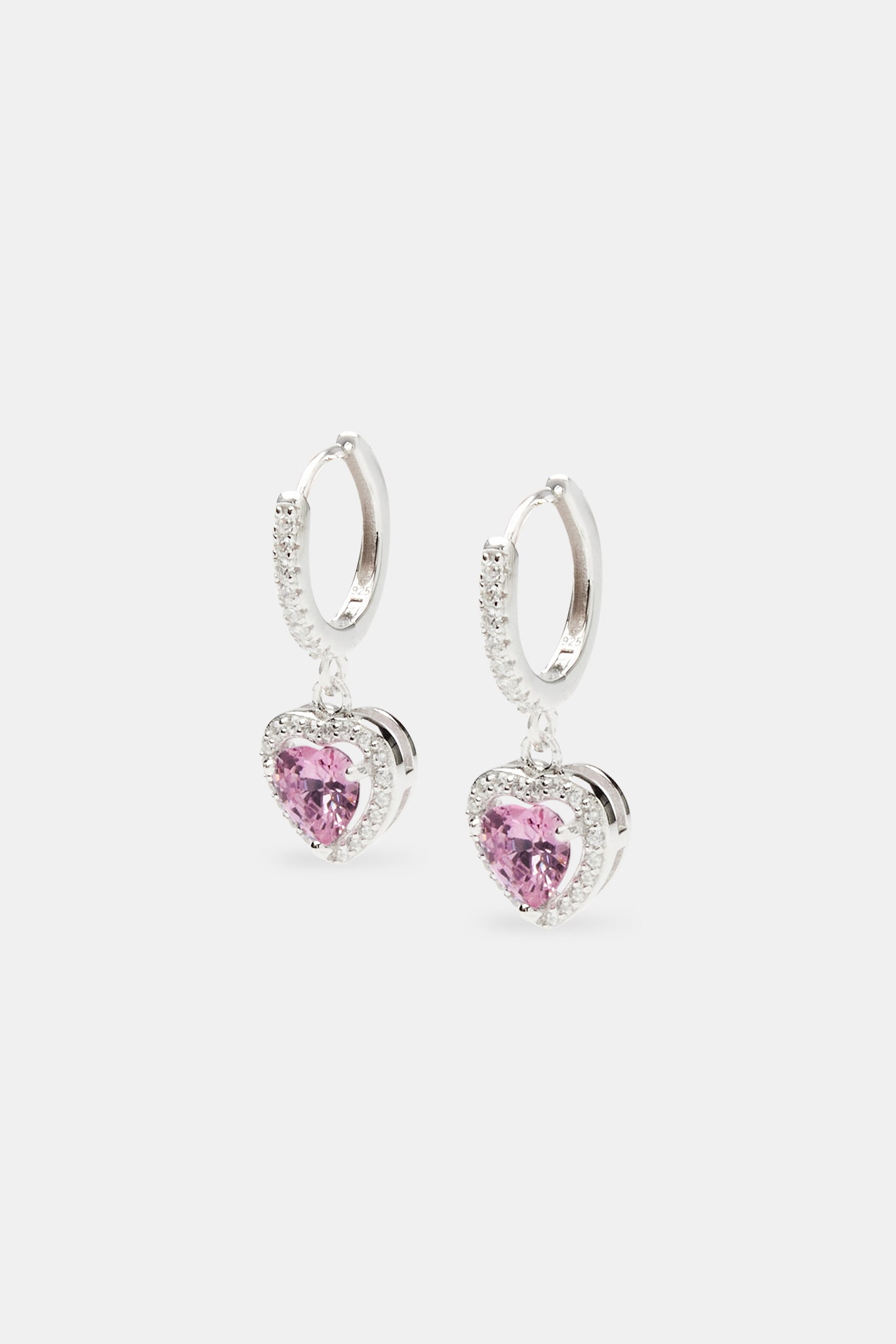 Pretty Pink Speckled Heart Drop outlet Earrings