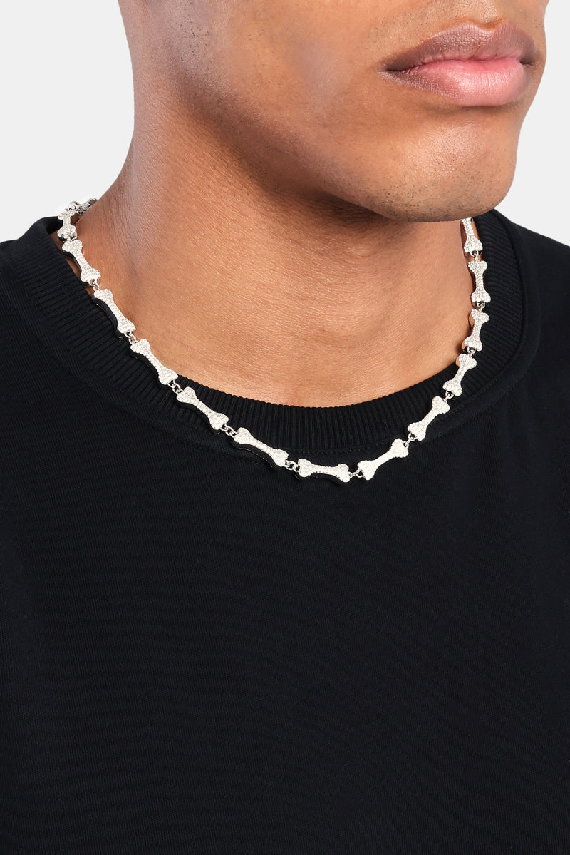 Iced Bone Chain - White