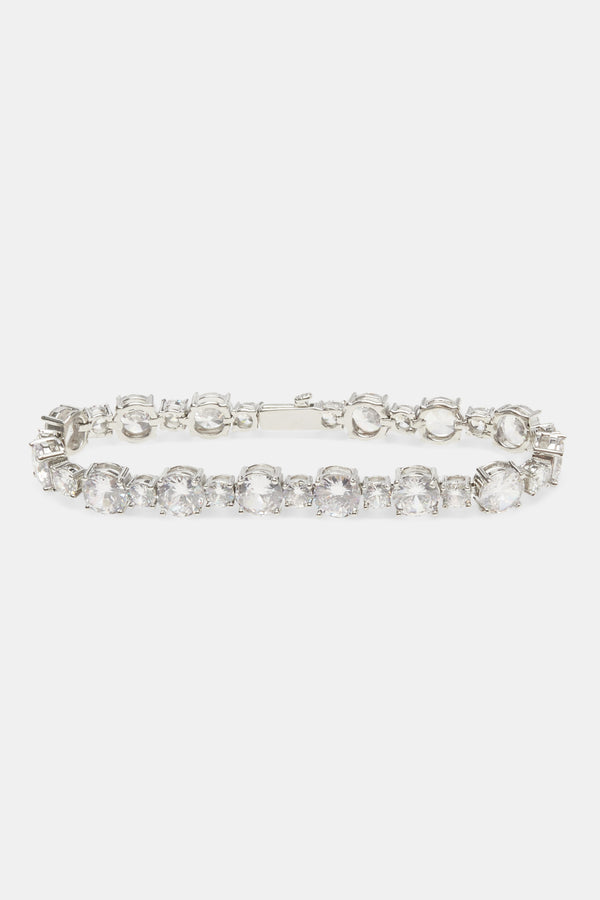 8mm Clear CZ Multi Size Tennis Bracelet