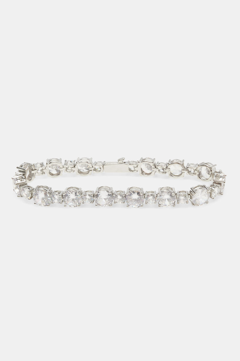 8mm Clear CZ Multi Size Tennis Bracelet