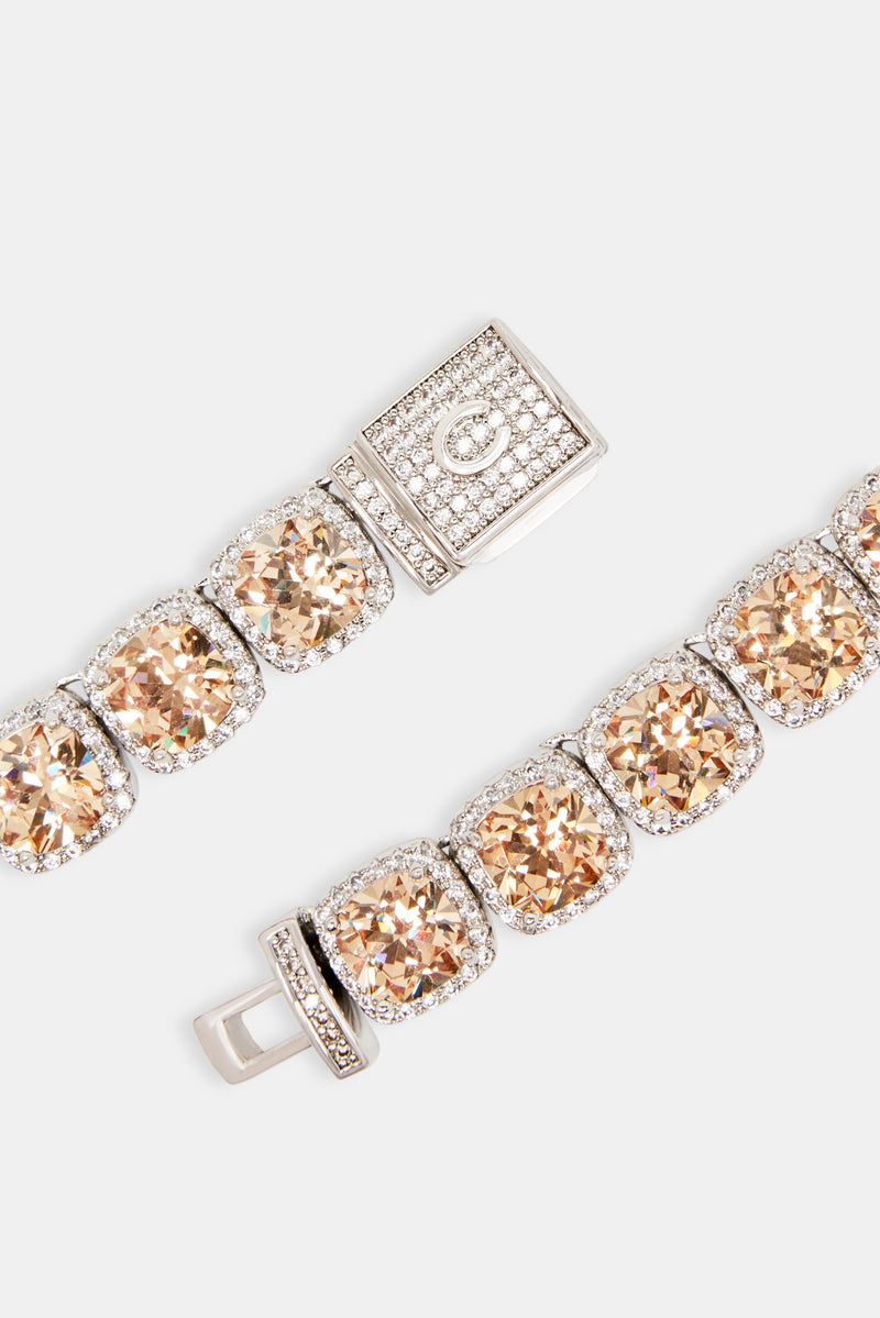 Iced Square Cluster Chain - Champagne