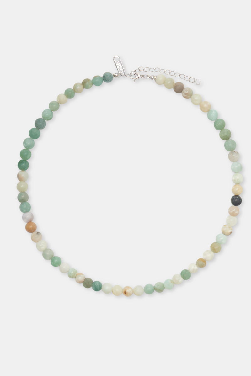 Amazonite Bead Necklace - White