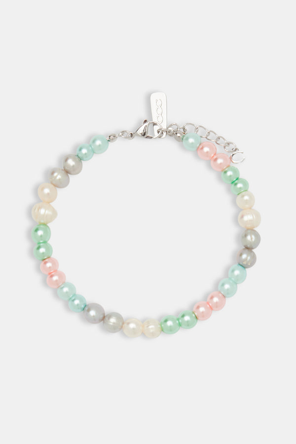 Multi Colour Freshwater Pearl Bracelet - 6mm