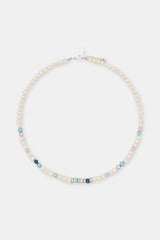 Mixed Colour Bead & Ice Freshwater Pearl Necklace