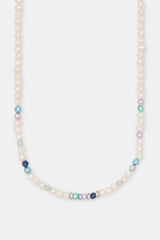 Mixed Colour Bead & Ice Freshwater Pearl Necklace