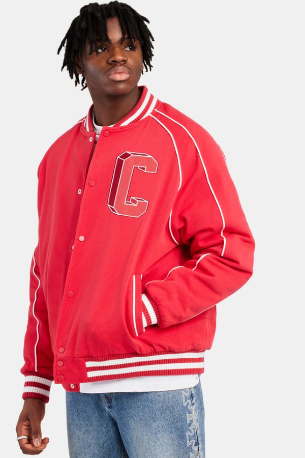 Varsity Bomber Jacket - Red