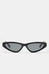 Skinny Tortoiseshell Sunglasses - Black