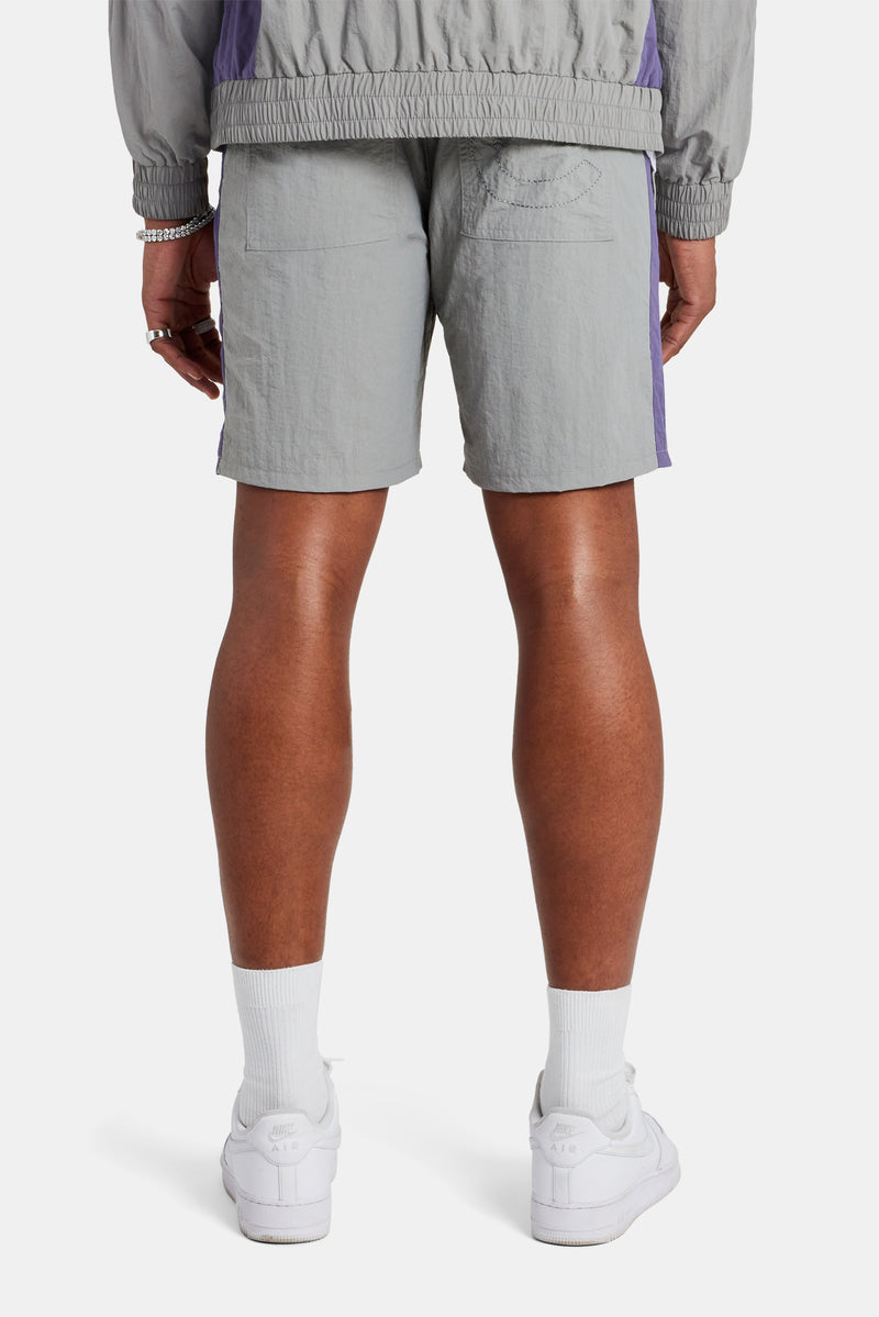 Cernucci Panelled Nylon Relaxed Short - Charcoal