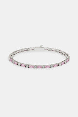 2mm Pink And White Tennis Bracelet